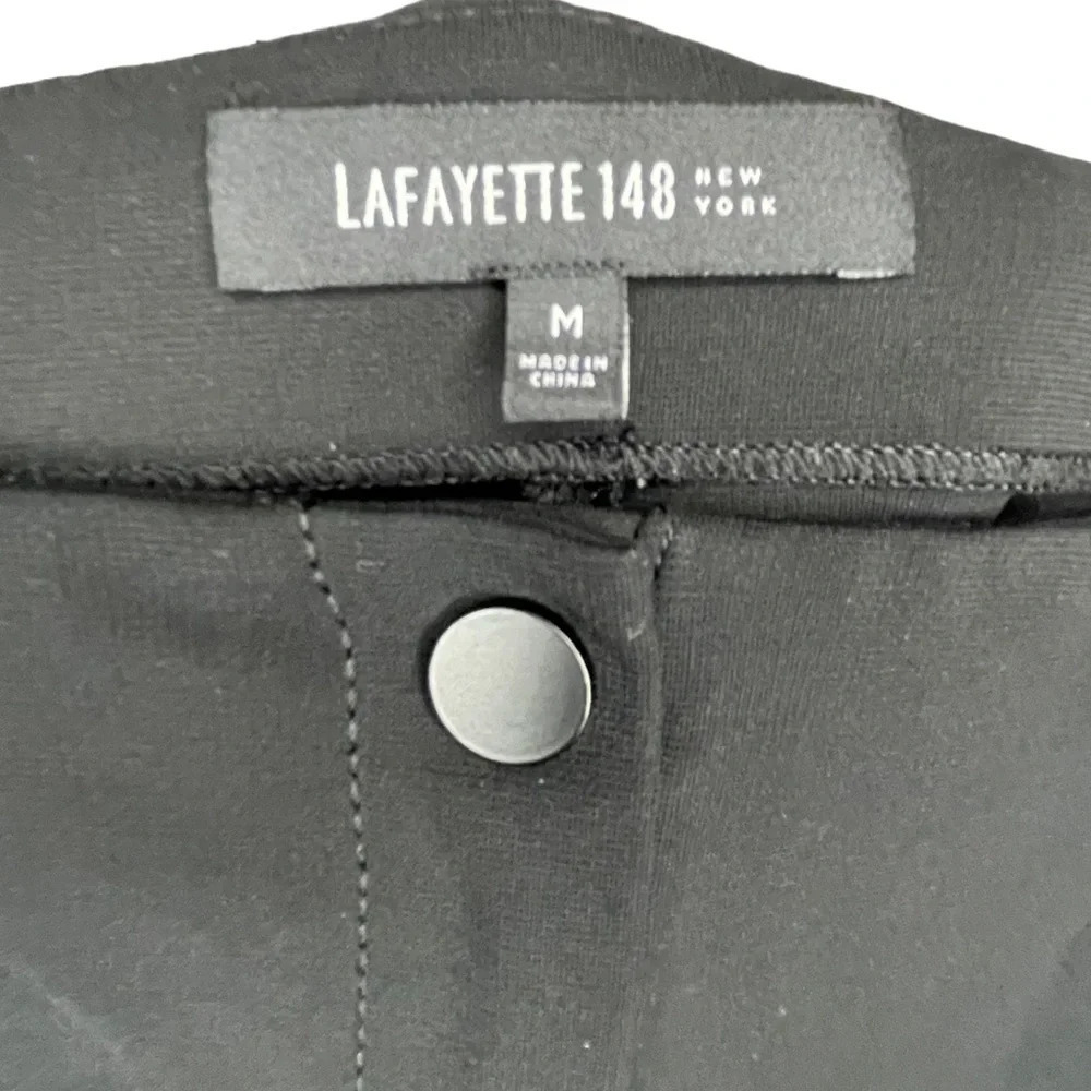 Lafayette 148 New York Black Trouser Pants Women’s Size Medium Career Office - Picture 4 of 7